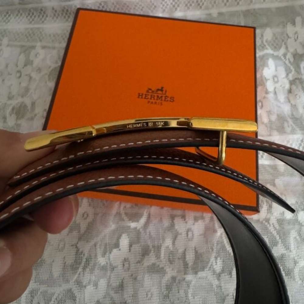 Hermes Women's Brown Belt - Picture 4 of 5
